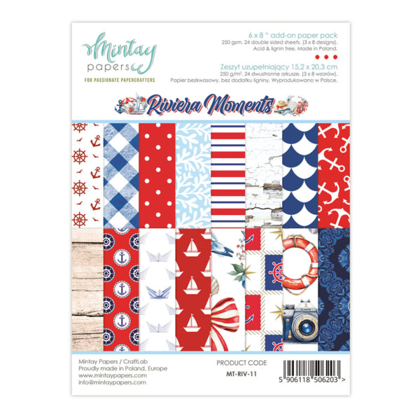 Mintay Papers Riviera Moments - 6x8 Add-On Paper Pad