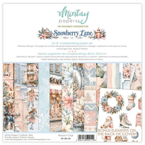 Mintay Papers Snowberry Lane - 8x8 Paper Pad