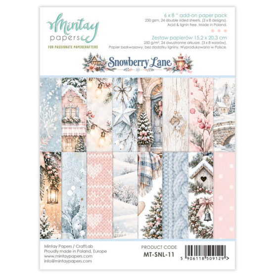 Mintay Papers Snowberry Lane - 6x8 Add-On Paper Pad