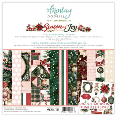 Mintay Papers Season Of Joy - 8x8 Paper Pad