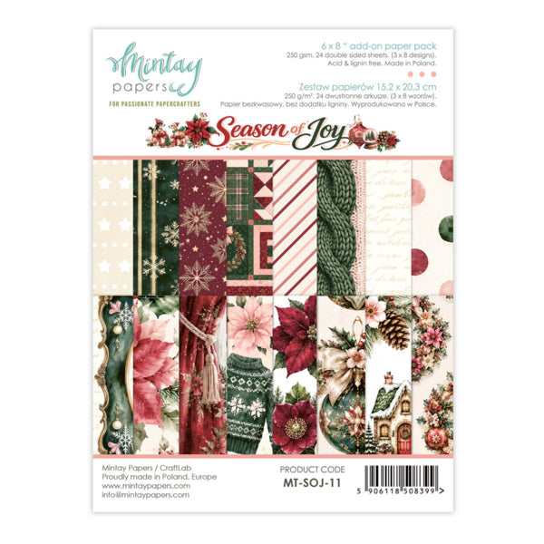 Mintay Papers Season Of Joy - 6x8 Add-On Paper Pad