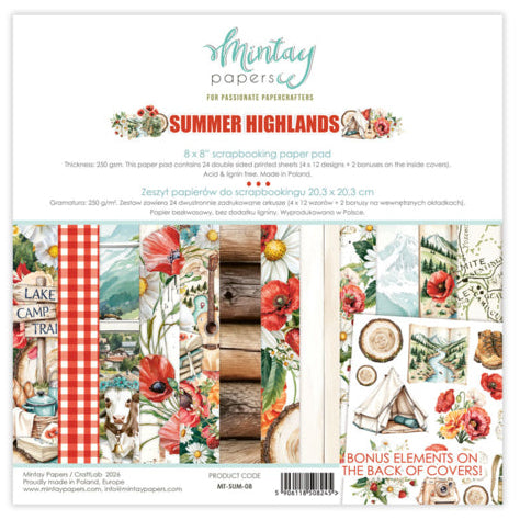 Mintay Papers Summer Highlands - 8x8 Paper Pad
