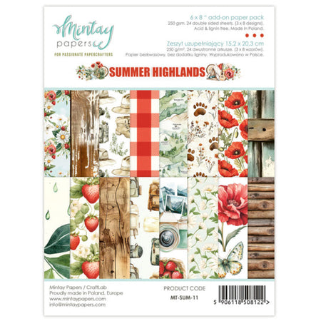 Mintay Papers Summer Highlands - 6x8 Add-On Paper Pad