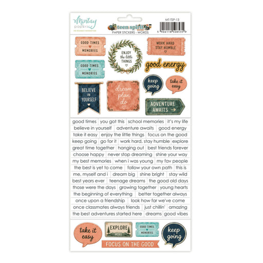 Mintay Papers Teen Spirit - Paper Stickers Words