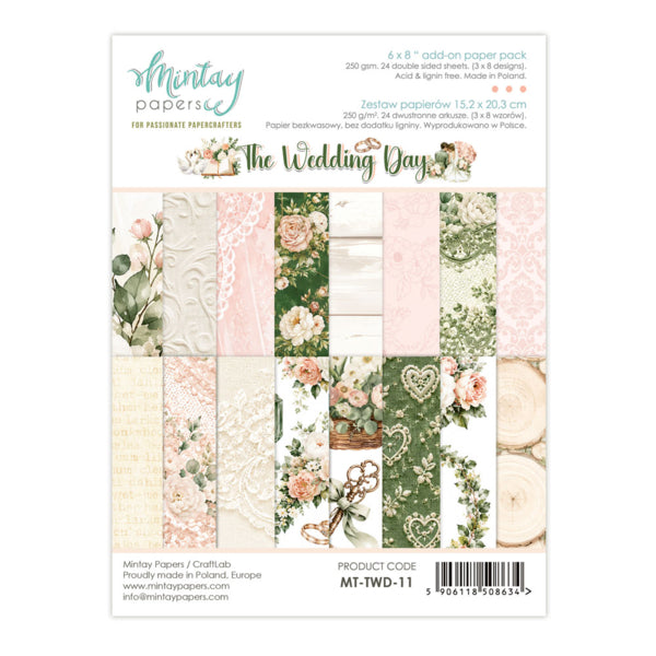 Mintay Papers The Wedding Day - 6x8 Add-On Paper Pad