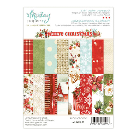 Mintay Papers White Christmas - 6x8 Add-On Paper Pad