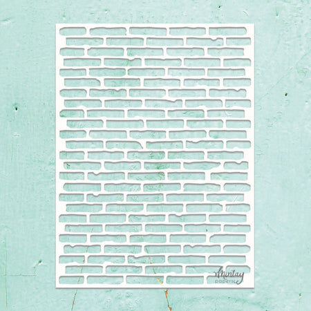 Mintay Papers 6x8 Stencil - Brick Wall