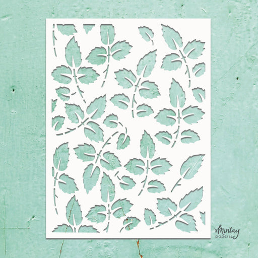 Mintay Papers 6x8 Stencil - Rose Leaves