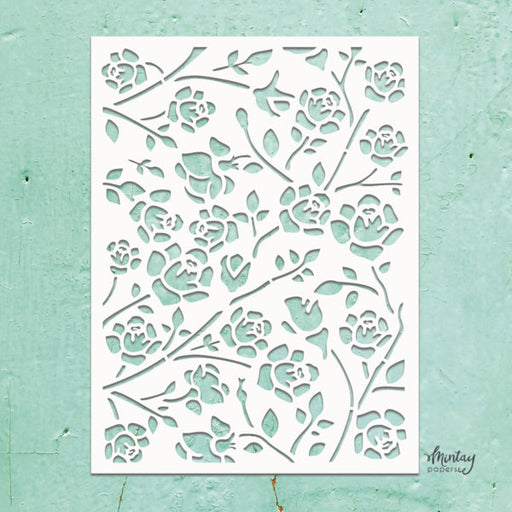 Mintay Papers 6x8 Stencil - Rosebuds