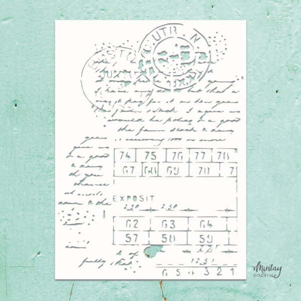 Mintay Papers 6x8 Stencil - Mixed 1