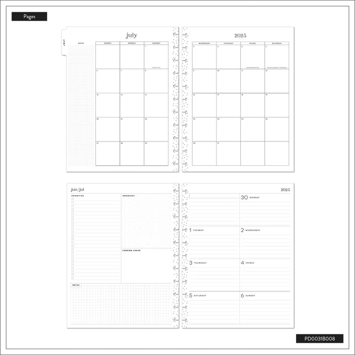 Me & My Big Ideas Happy Planner - Krafted Florals Big 18 Month Planner Jul 25 - Dec 26