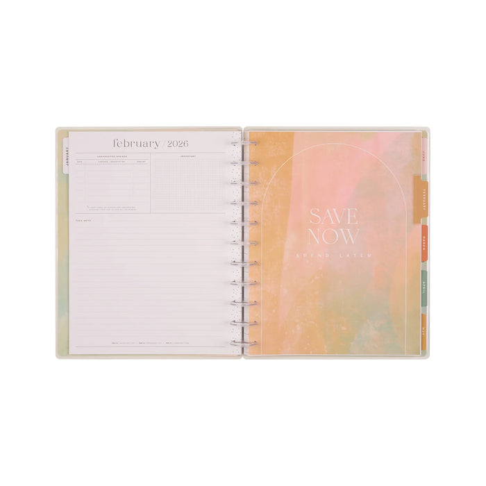 Me & My Big Ideas Happy Planner - Textured Canvas Budget Big 12 Month Planner Jan 26 - Dec 26