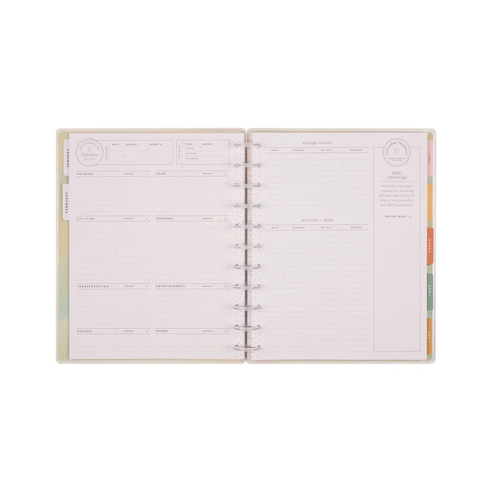 Me & My Big Ideas Happy Planner - Textured Canvas Budget Big 12 Month Planner Jan 26 - Dec 26