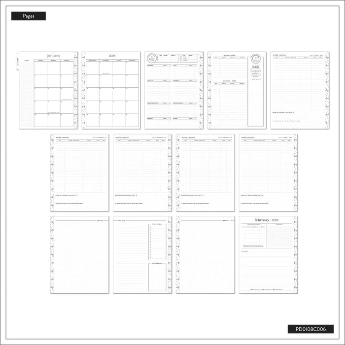 Me & My Big Ideas Happy Planner - Textured Canvas Classic 12 Month Budget Planner Jan 26 - Dec 26