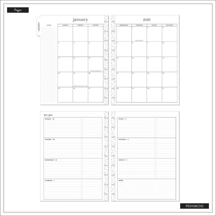 Me & My Big Ideas Happy Planner - Heritage Charm Classic 12 Month Planner Jan 26 - Dec 26