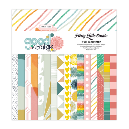 Pretty Little Studio Good Vibrations - 12x12 Paper Pack (Single-Sided)