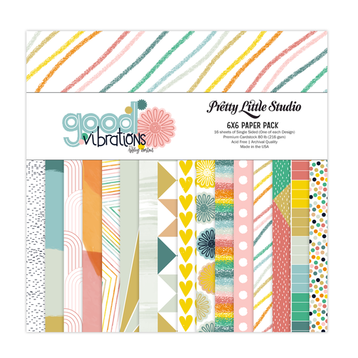 Pretty Little Studio Good Vibrations - 6x6 Paper Pack (Single-Sided)