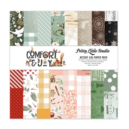 Pretty Little Studio Comfort & Joy - 6x6 Accent Paper Pack (Single-Sided)