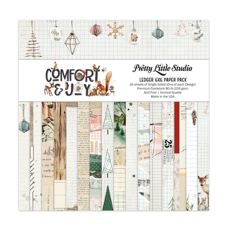 Pretty Little Studio Comfort & Joy - 6x6 Ledger Paper Pack (Single-Sided)