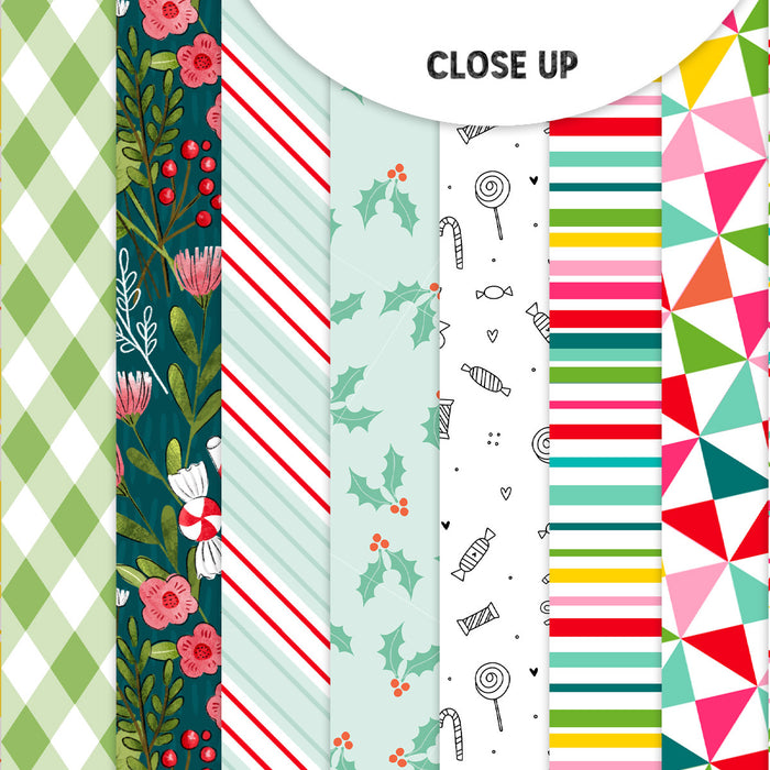 Pretty Little Studio Candy Cane - Main Single Sided 12x12 Paper Pack