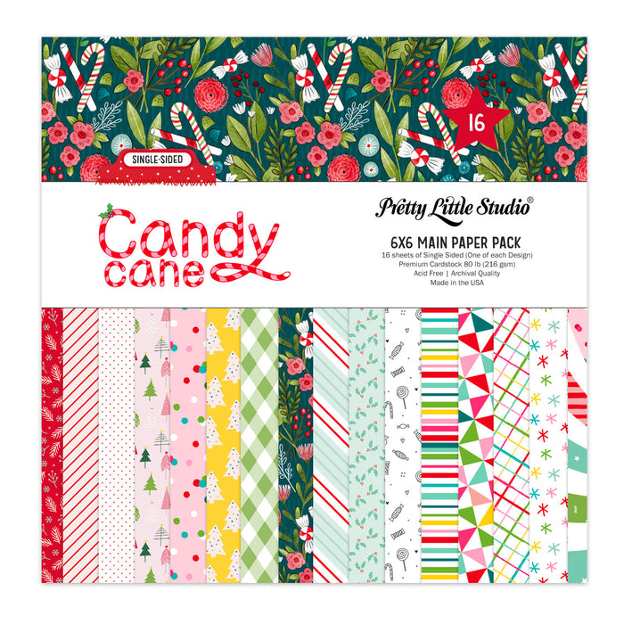 Pretty Little Studio Candy Cane - 6x6 Main Paper Pack