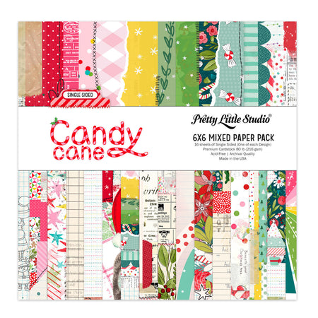 Pretty Little Studio Candy Cane - Mixed 6x6 Paper Pack
