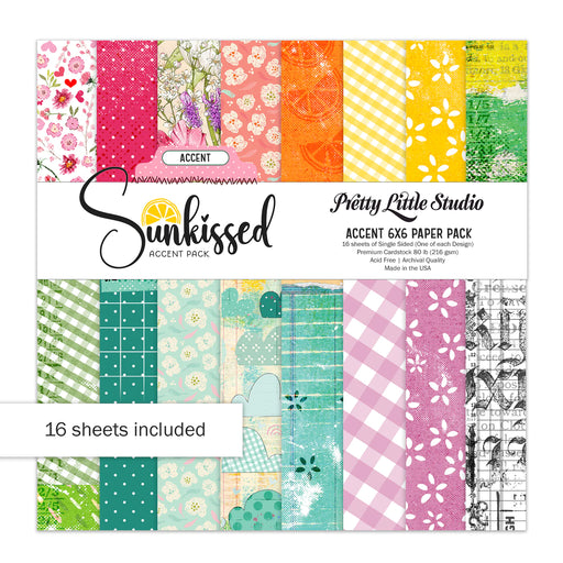 Pretty Little Studio Sunkissed - Accent 6x6 Paper Pack