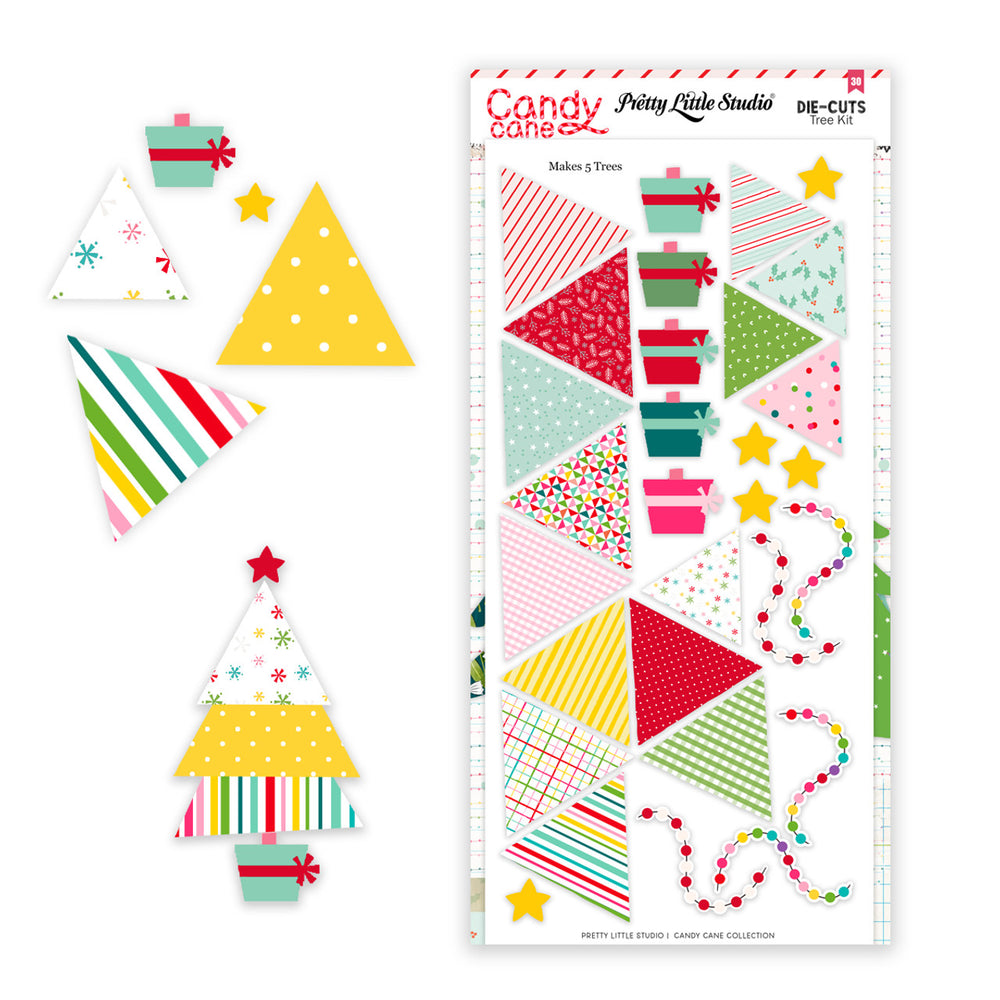 Pretty Little Studio Candy Cane - Tree Kit Punch Outs