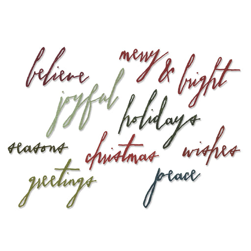 Sizzix Tim Holtz Thinlits Die Set - Classic Handwritten Holidays