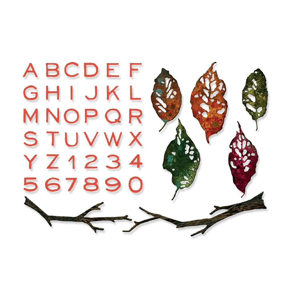 Sizzix Tim Holtz Thinlits Die - Vault Leaves & Sticks