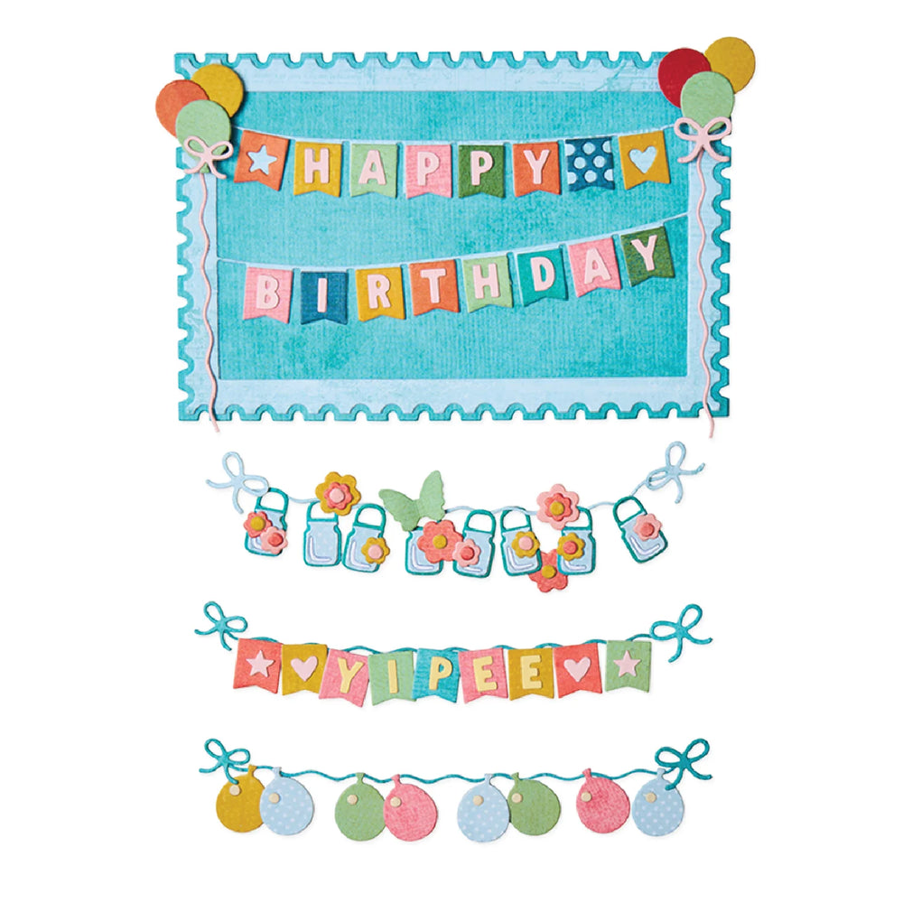 Sizzix Thinlits Die Set by 49 & Market - Snap and Swap All about Banners