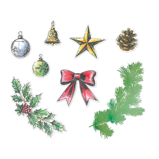 Sizzix Clear Stamp Set With Framelits by 49 & Market - Build A Wreath