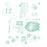 Sizzix Clear Stamps Set by 49 & Market - Holiday Textures