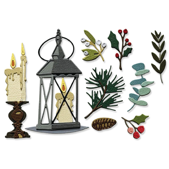 Sizzix Tim Holtz Thinlits Die Set - Vault Winter Candlelight