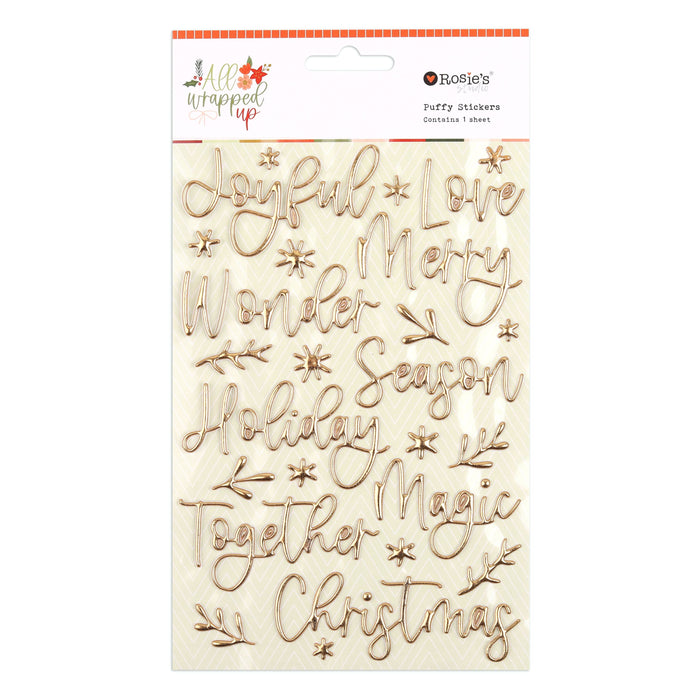 Rosie's Studio All Wrapped Up - Puffy Word Stickers