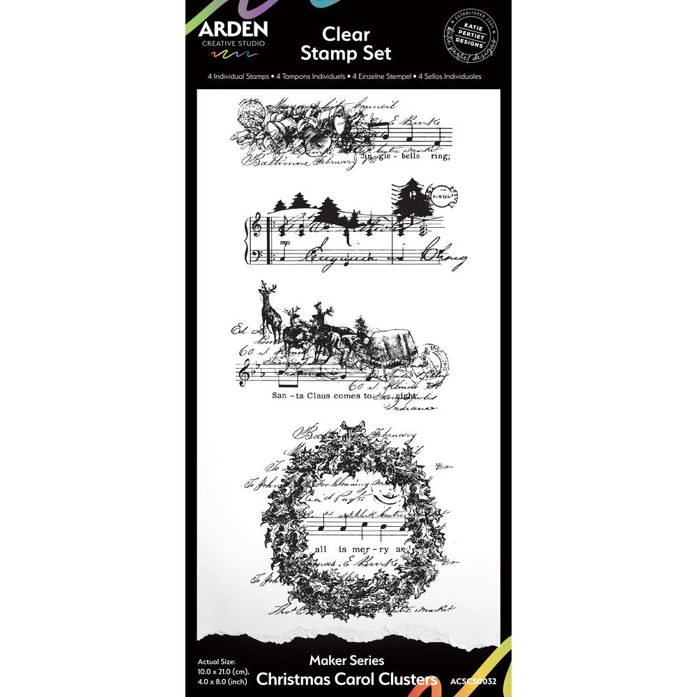 Arden Creative Studio Christmas Cheer - Christmas Carol Clusters Stamp Set