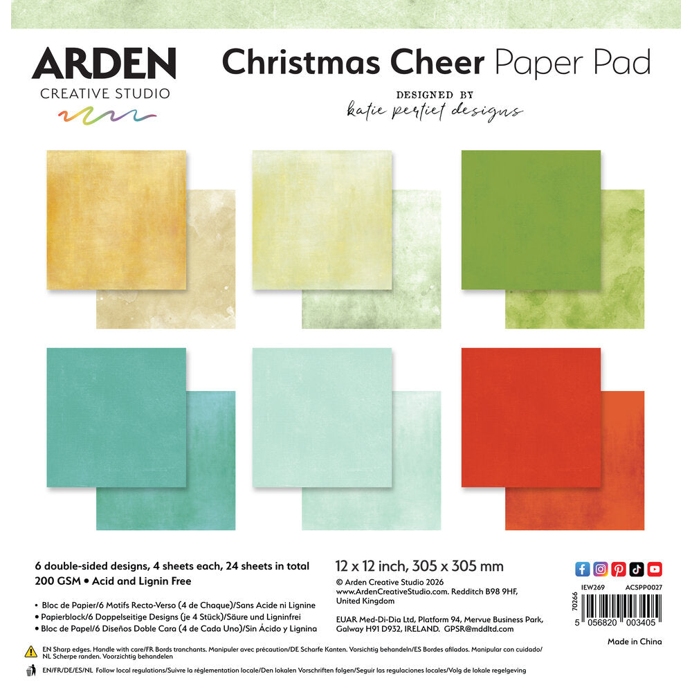 Arden Creative Studio Christmas Cheer - 12x12 Solids Paper Pad