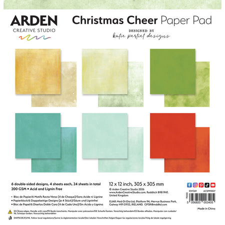 Arden Creative Studio Christmas Cheer - 12x12 Solids Paper Pad