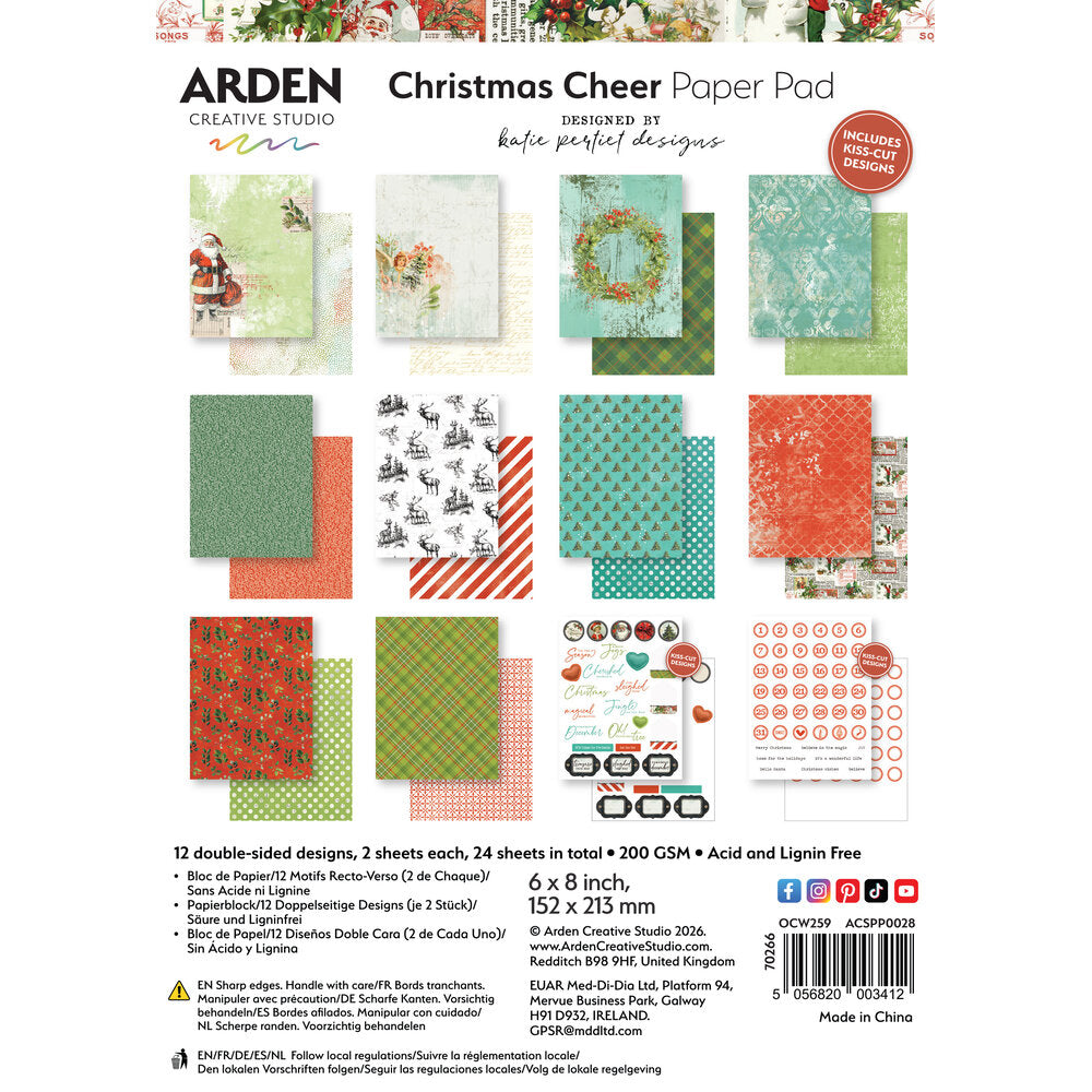 Arden Creative Studio Christmas Cheer - 6x8 Paper Pad