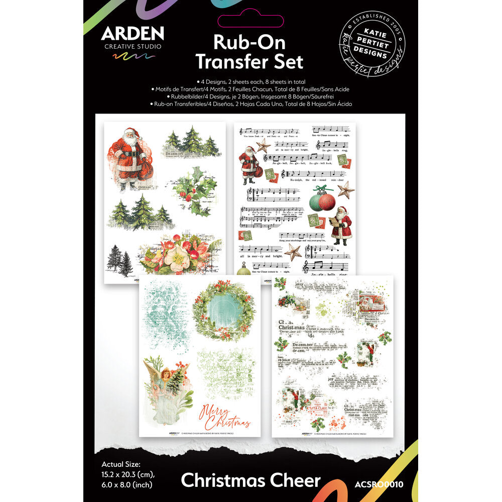 Arden Creative Studio Christmas Cheer - Rub-On Transfer Set