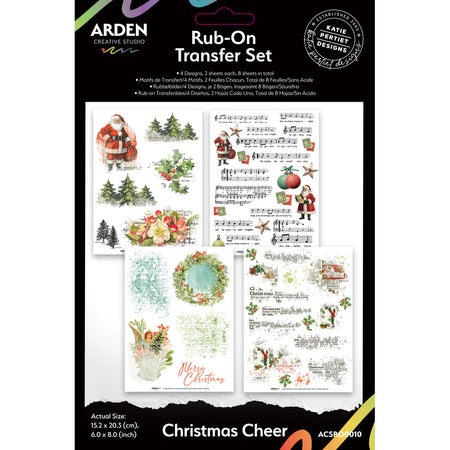 Arden Creative Studio Christmas Cheer - Rub-On Transfer Set