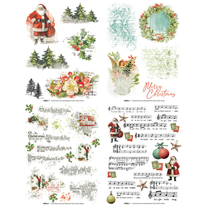 Arden Creative Studio Christmas Cheer - Rub-On Transfer Set