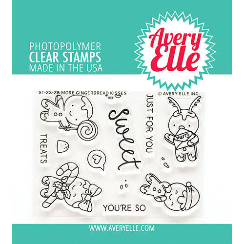 Avery Elle Clear Stamps - More Gingerbread Kisses