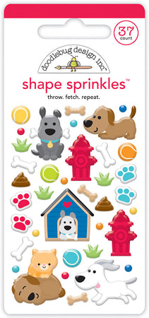 Doodlebug Design Doggone Cute - Throw Fetch Repeat Shape Sprinkles