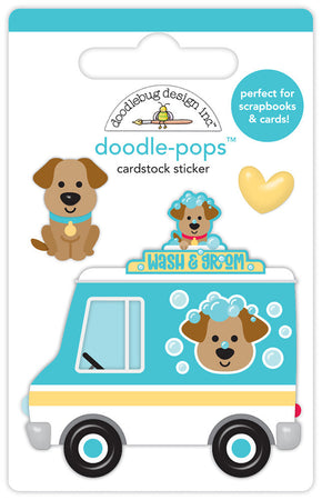 Doodlebug Design Doggone Cute - Wash Wagon Doodle-Pops 3D Sticker