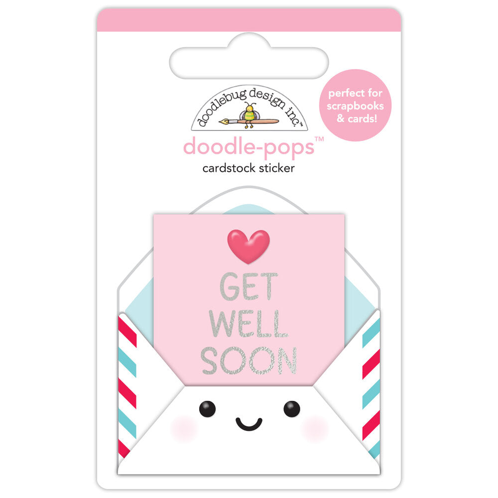Doodlebug Design Happy Healing - Get Well Soon Doodle-Pops 3D Sticker