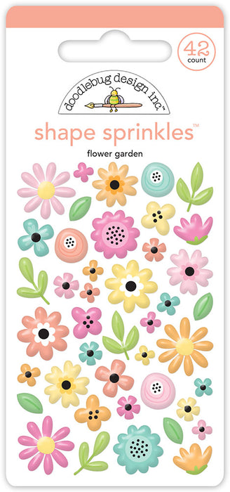 Doodlebug Design Butterfly Kisses - Flower Garden Shape Sprinkles