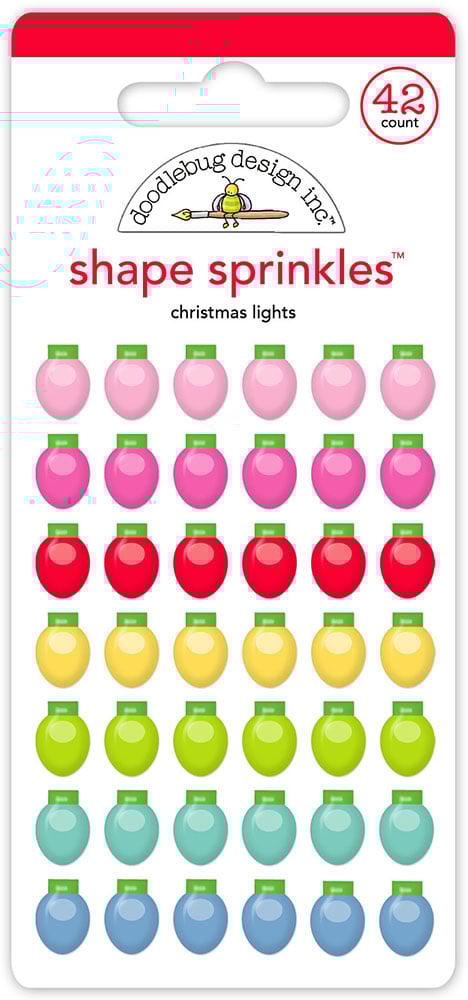 Doodlebug Design Oh What Fun! - Christmas Lights Shape Sprinkles