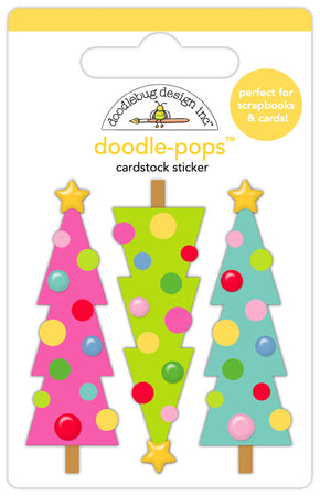 Doodlebug Design Oh What Fun! - Merry & Bright Doodle-Pops Dimensional Sticker