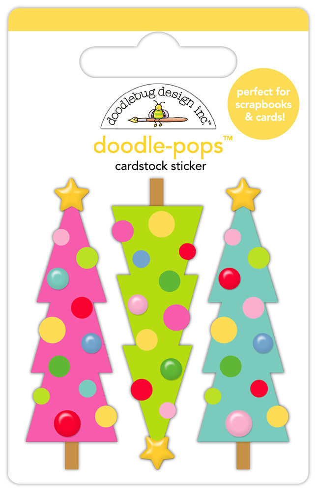 Doodlebug Design Oh What Fun! - Merry & Bright Doodle-Pops Dimensional Sticker